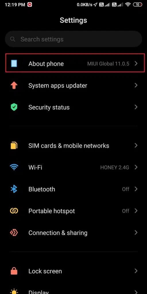 Go-to-the-About-phone-section-512x1024-1 لماذا يتم إعادة تشغيل Android بشكل عشوائي؟