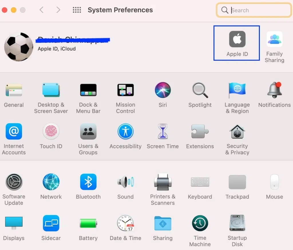 Go-to-your-System-Preferences-and-click-on-Apple-ID-1024x873-1 كيفية الوصول إلى حساب Apple الخاص بك