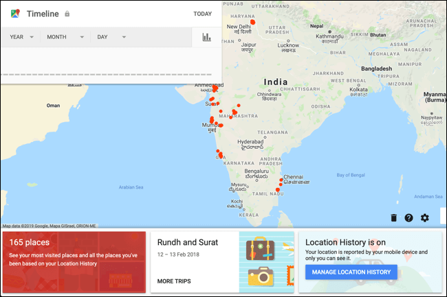 Google-Maps-Timeline-view-for-your-account-showing-the-map-of-your-country كيفية البحث عن سجل المواقع الخاص بك على iPhone أو iPad