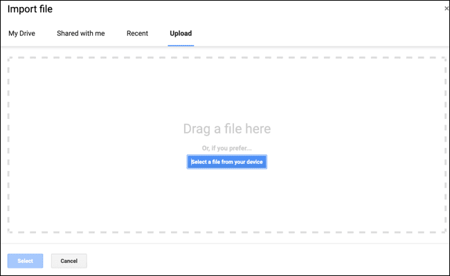 ImportFileLocations-GoogleSheetsImport كيفية استيراد أنواع الملفات المختلفة إلى Google Sheets