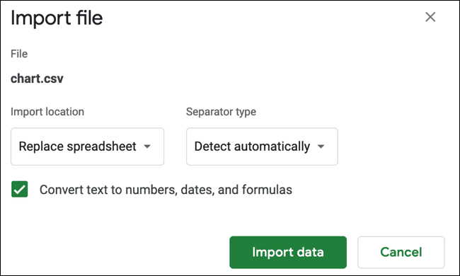 ImportFileSettings-GoogleSheetsImport كيفية استيراد أنواع الملفات المختلفة إلى Google Sheets