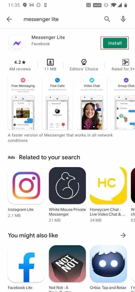 Instal-Messenger-Lite-473x1024-1 إصلاح رسالة Facebook مرسلة ولكن لم يتم تسليمها