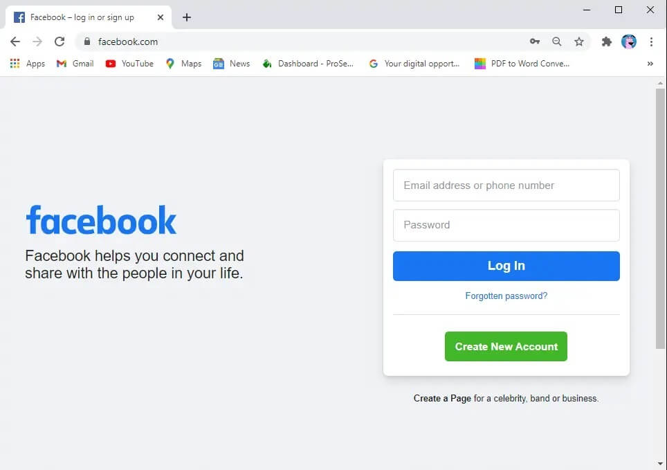 Log-in-to-your-Facebook-account-by-using-your-usernamephone-number-and-en إصلاح رسالة Facebook مرسلة ولكن لم يتم تسليمها