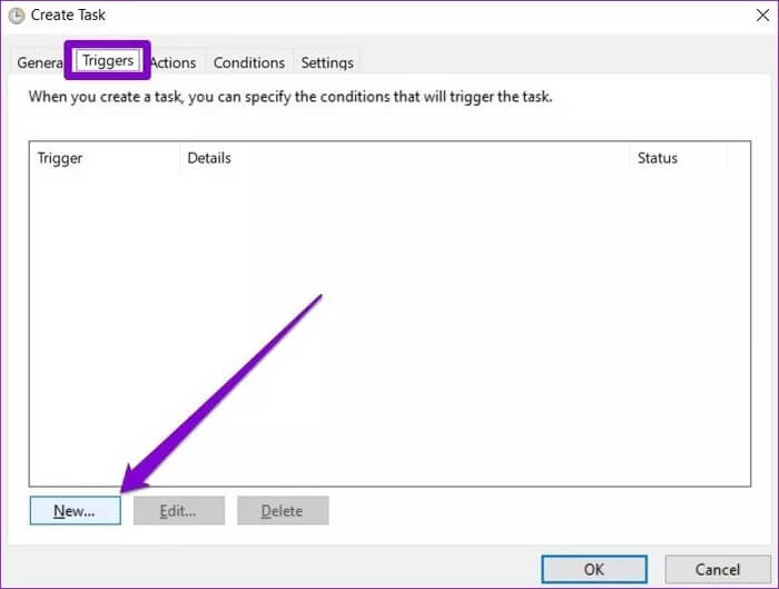 New-Trigger_935adec67b324b146ff212ec4c69054f أفضل 7 طرق لإصلاح عدم تشغيل برامج بدء التشغيل على Windows 10