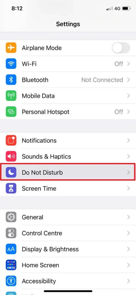 Open-Settings-on-your-iPhone-then-scroll-down-and-tap-on-the-Do-Not-Disturb-473x1024-1 كيفية إصلاح عدم عمل إشعارات Twitter
