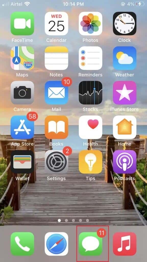 Open-the-Messages-app-from-the-Home-screen-576x1024-1 كيفية إرسال رسالة جماعية على iPhone