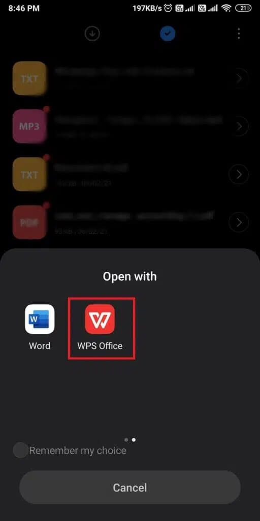 Open-the-downloaded-file-with-the-WPS-office-512x1024-1 كيفية تصدير دردشة WhatsApp بصيغة PDF