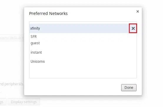 Remove-Your-Preferred-Network كيفية إصلاح فشل بحث DHCP في Chromebook