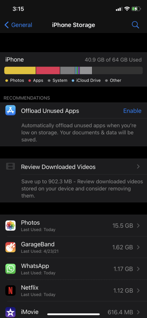See-a-list-of-all-applications-installed-along-with-the-storage-space-they-are-consuming-473x1024-1 إصلاح ارتفاع درجة حرارة iPhone ولا يتم تشغيله