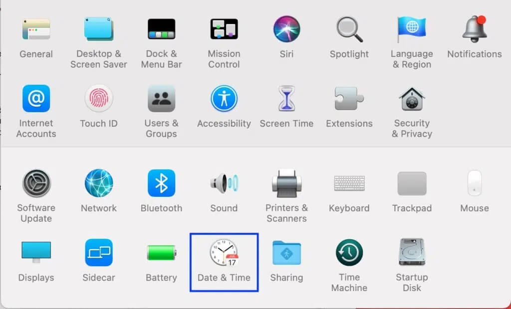 Select-Date-Time-1024x620-5 إصلاح عدم عمل FaceTime على Mac