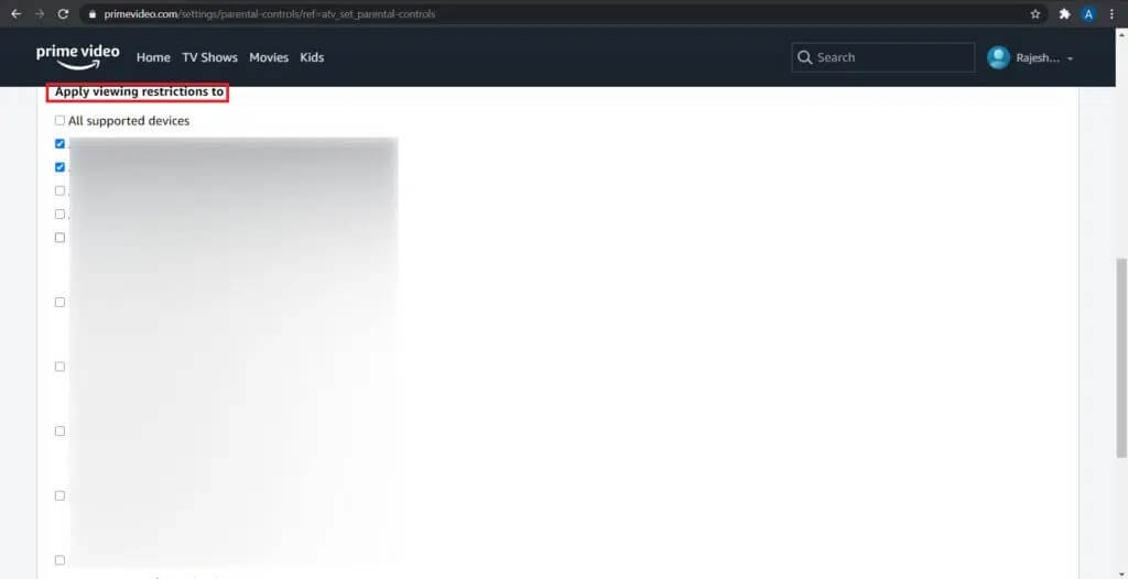 Select-the-devices-on-which-you-wish-to-impose-viewing-restrictions-1024x526-1 كيفية إعادة تعيين كود Amazon Prime Video Pin