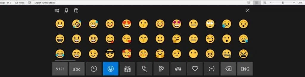 Select-the-emoji-of-your-choice-and-click-on-it-to-get-it-on-your-screen-1024x261-1 كيفية استخدام Emojis على Windows 10
