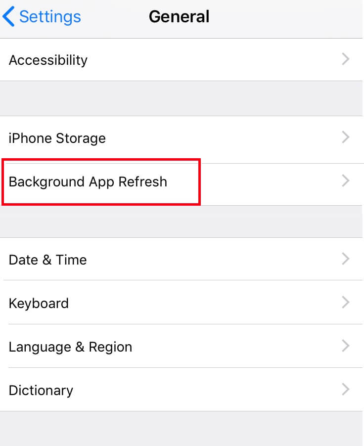 Settings-General-Background-app-refresh-iphone كيفية إصلاح عدم عمل إشعارات Twitter