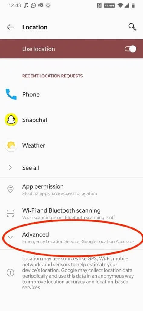 Tap-on-Advanced-473x1024-1 7 طرق لإصلاح بطئ Google Maps و تحسين سرعته