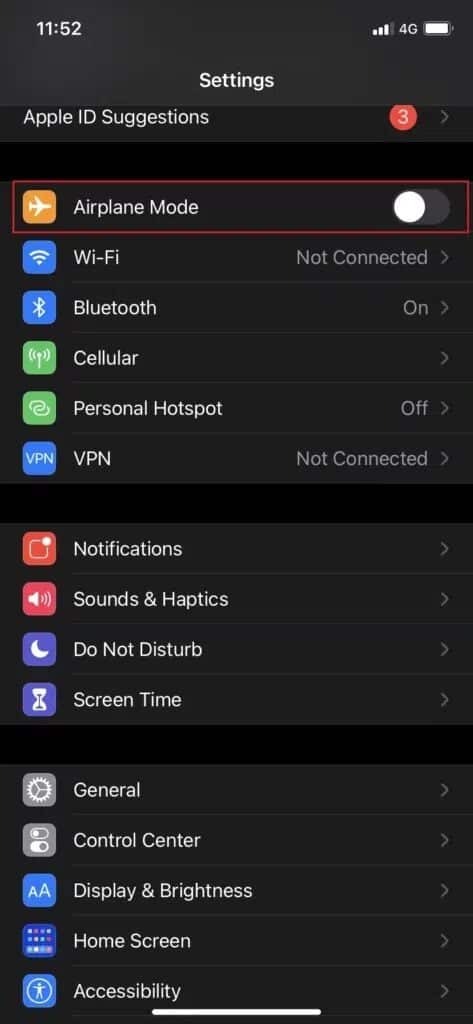 Tap-on-Airplane-Mode-473x1024-1 كيفية إصلاح عدم عمل Apple CarPlay