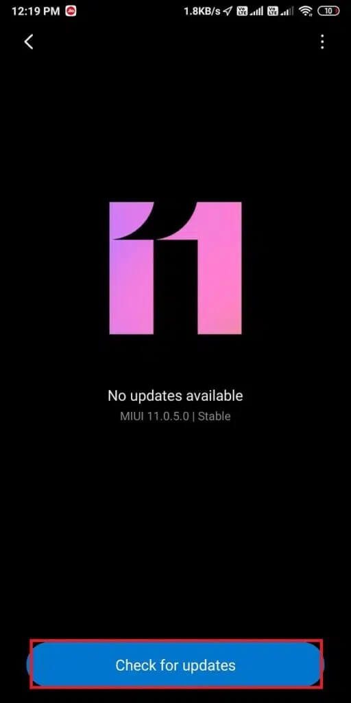 Tap-on-Check-for-updates-512x1024-1 لماذا يتم إعادة تشغيل Android بشكل عشوائي؟