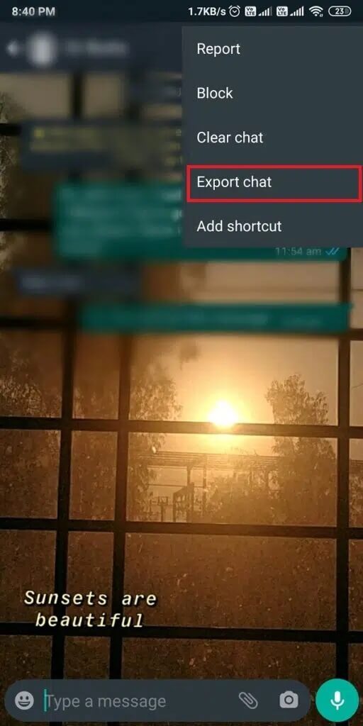 Tap-on-Export-chat-512x1024-1 كيفية تصدير دردشة WhatsApp بصيغة PDF