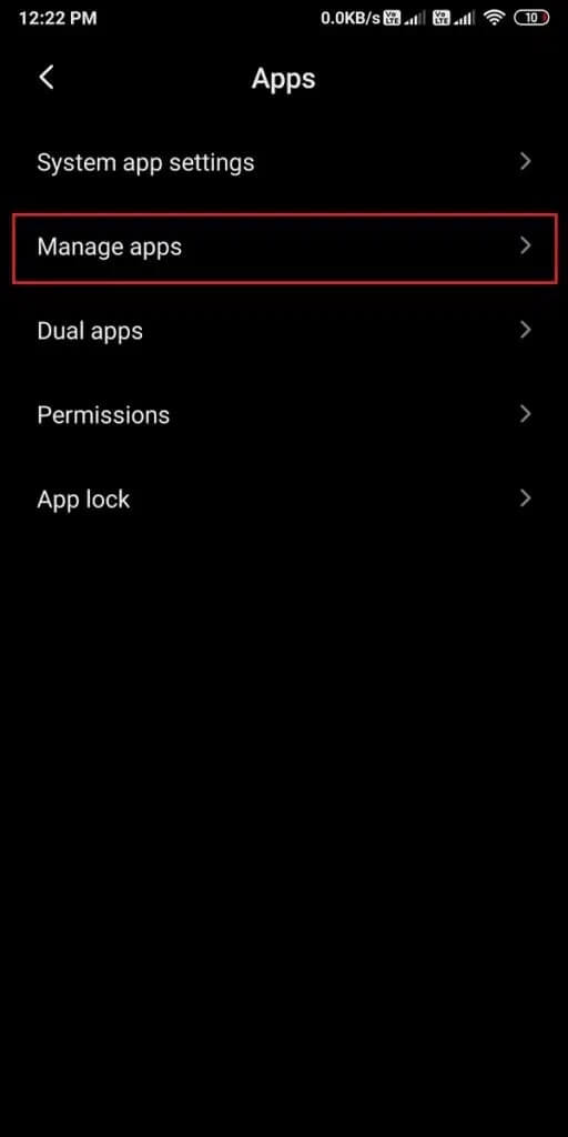 Tap-on-Manage-apps-1-512x1024-1 لماذا يتم إعادة تشغيل Android بشكل عشوائي؟
