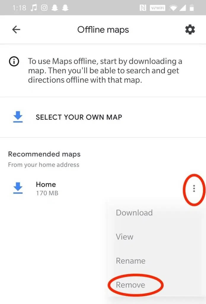 Tap-on-the-three-dotted-icon-next-to-the-location-you-wish-to-remove-and-then-tap-Remove-695x1024-1 7 طرق لإصلاح بطئ Google Maps و تحسين سرعته