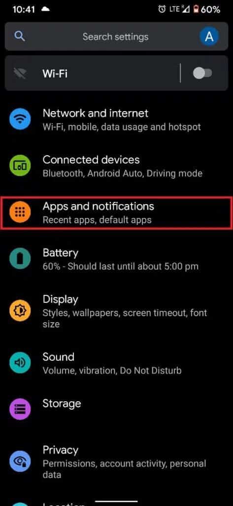 Tap-on-the-‘Apps-and-notifications-option-473x1024-1 كيفية تنزيل تطبيقات Android غير المتوفرة في بلدك