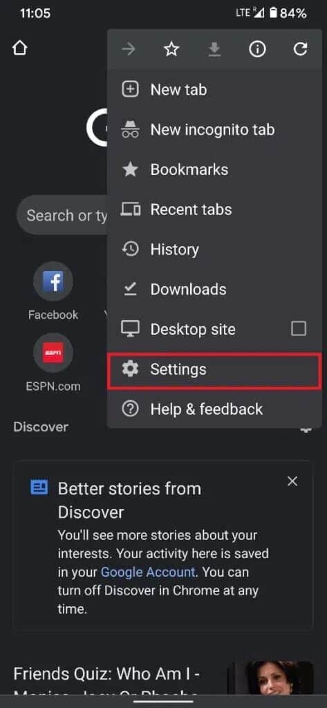 Tap-on-the-‘Settings-option-at-the-bottom-473x1024-1 كيفية إعادة تعيين Google Chrome على Android