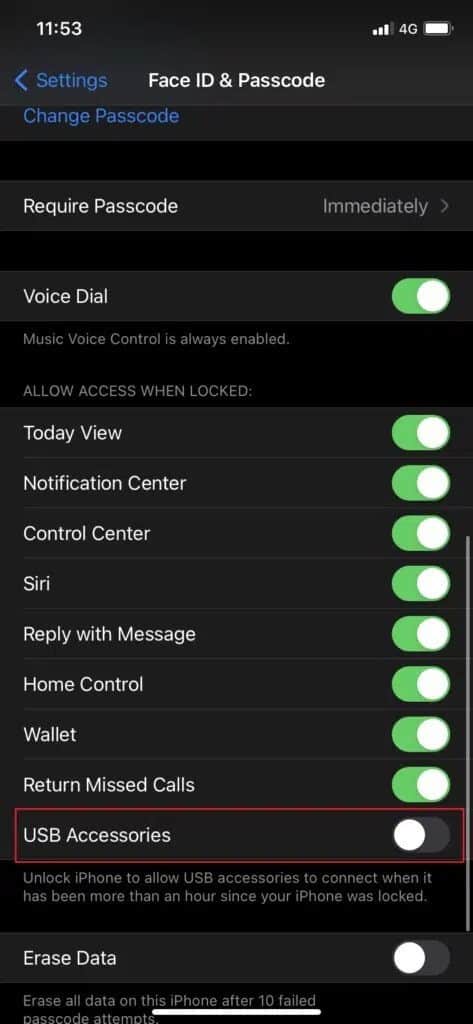 Toggle-the-USB-Accessories-switch-to-turn-it-ON-and-disable-USB-Restricted-Mode-473x1024-1 كيفية إصلاح عدم عمل Apple CarPlay