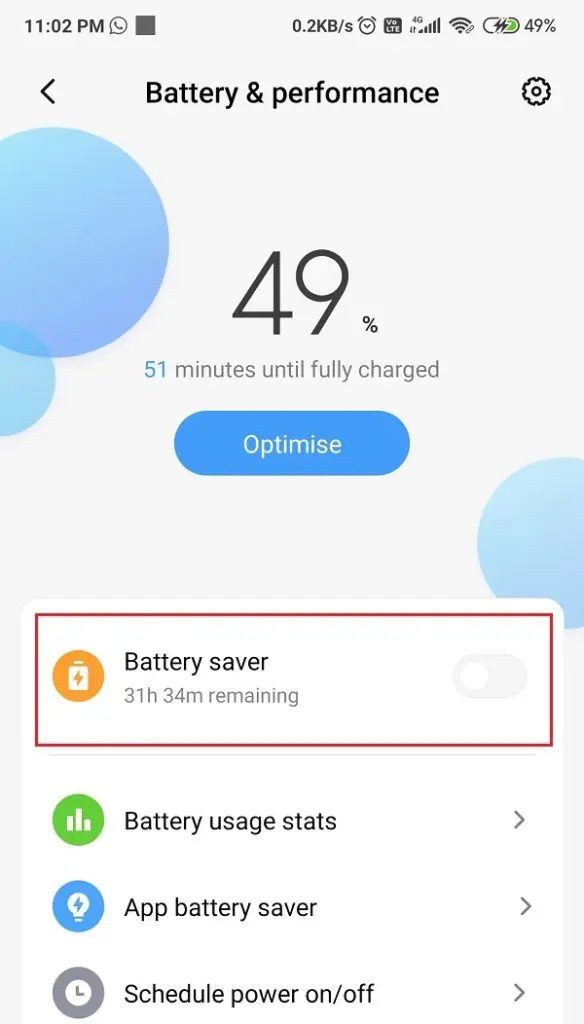 Toggle-‘Battery-Saver-ON-and-now-you-can-optimize-your-Battery-584x1024-1 كيفية إصلاح خطأ النقر للتحميل في Snapchat