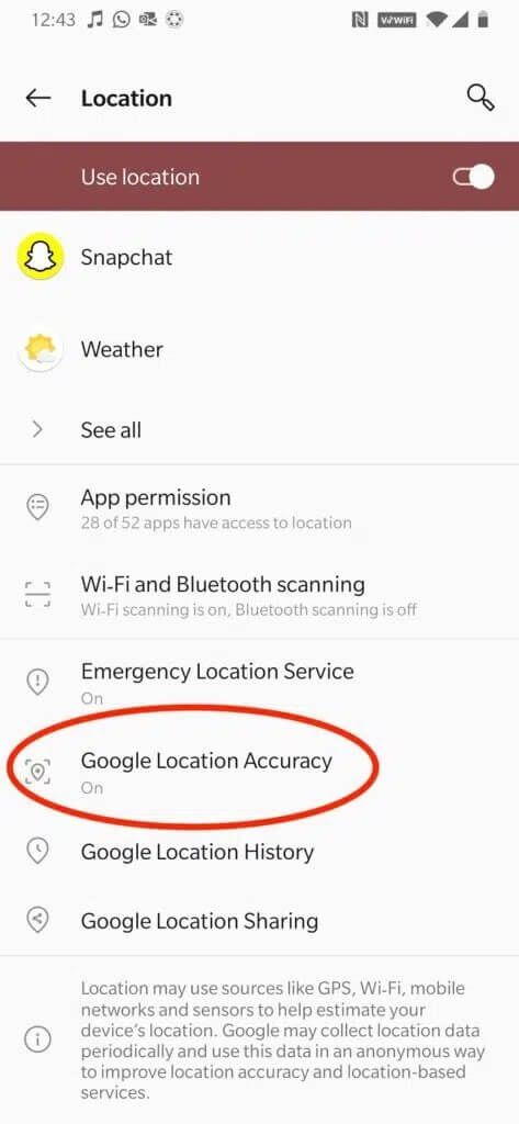 Turn-the-toggle-ON-for-Improve-Location-Accuracy-473x1024-1 7 طرق لإصلاح بطئ Google Maps و تحسين سرعته
