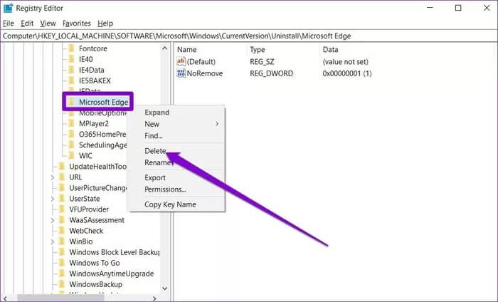 Uninstall-Programs-Using-Registry-Editor_935adec67b324b146ff212ec4c69054f أفضل 7 طرق لفرض إلغاء تثبيت البرامج على Windows 10