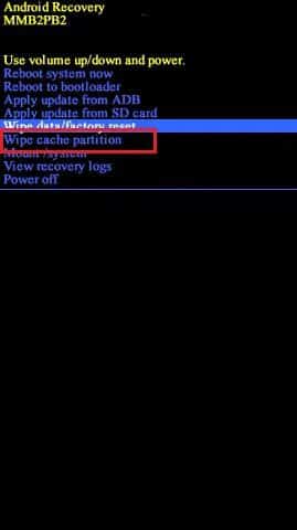 Wipe-cache-partition-Android-Recovery كيفية إصلاح لا يتم تشغيل Note 4