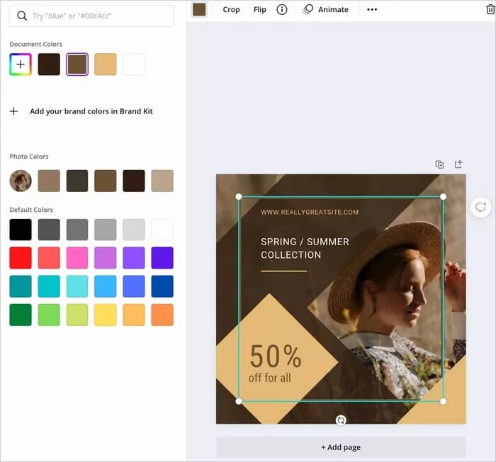 add-colors-in-canva_935adec67b324b146ff212ec4c69054f كيفية إنشاء منشورات Instagram مذهلة باستخدام Canva