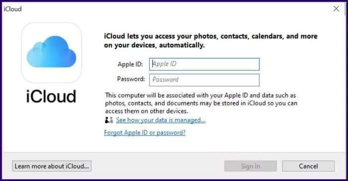 add-icloud-to-file-explorer-windows-10-step-6_935adec67b324b146ff212ec4c69054f كيفية إضافة iCloud إلى File Explorer على Windows 10