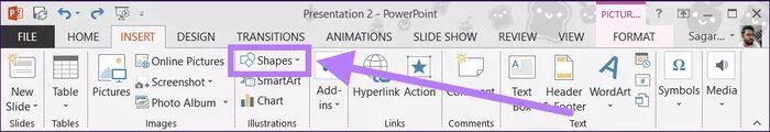 add-shape_935adec67b324b146ff212ec4c69054f-1 كيفية إنشاء تأثير الشفافية للصور في MS PowerPoint