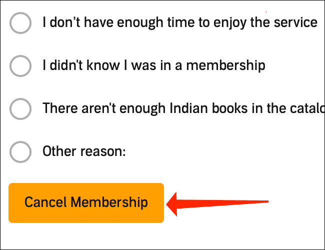audible-website-cancel-reason كيفية إلغاء اشتراكك في Audible