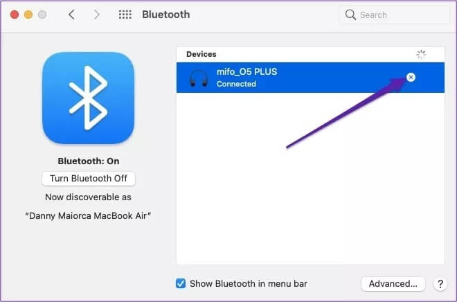 bluetooth-remove-device-from-mac_4d470f76dc99e18ad75087b1b8410ea9 كيفية إضافة وفصل ونسيان أجهزة Bluetooth على جهاز Mac
