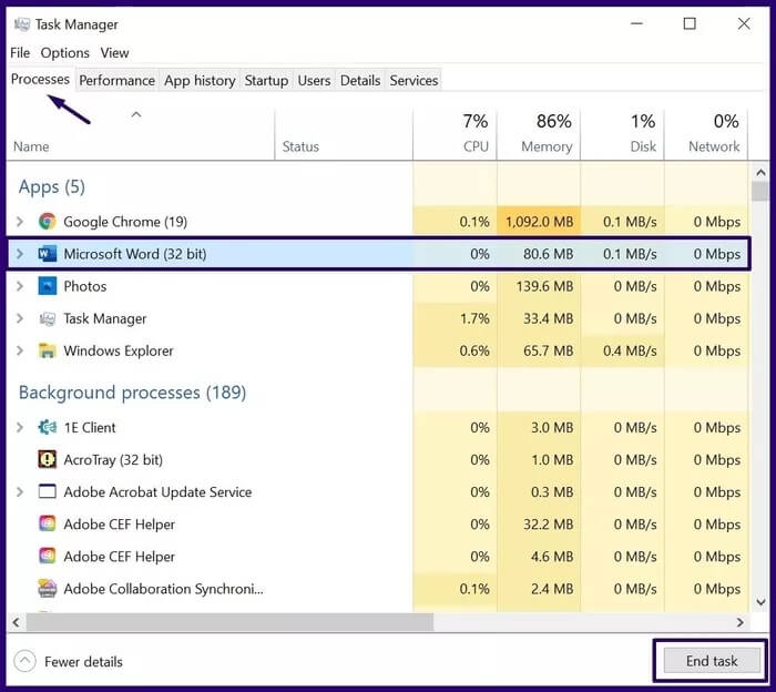 close-frozen-apps-on-windows-10-step-4_935adec67b324b146ff212ec4c69054f أفضل 4 طرق لإغلاق التطبيقات المجمدة على نظام التشغيل Windows 10