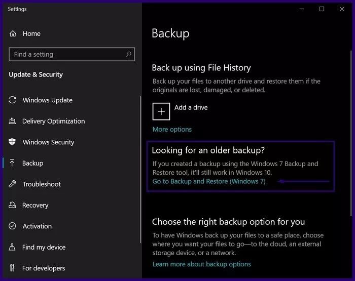 delete-old-backup-files-windows-10-step-2_935adec67b324b146ff212ec4c69054f كيفية حذف ملفات النسخ الاحتياطي القديمة على نظام التشغيل Windows 10