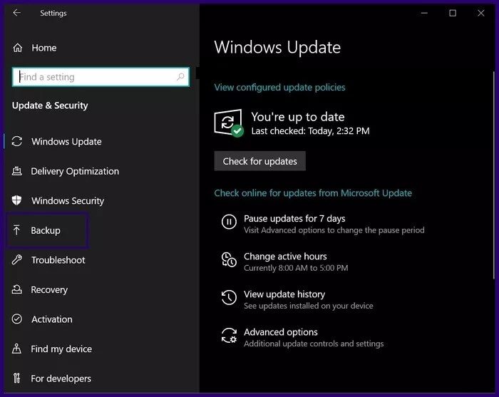 delete-old-backup-files-windows-10-step-5_935adec67b324b146ff212ec4c69054f كيفية حذف ملفات النسخ الاحتياطي القديمة على نظام التشغيل Windows 10