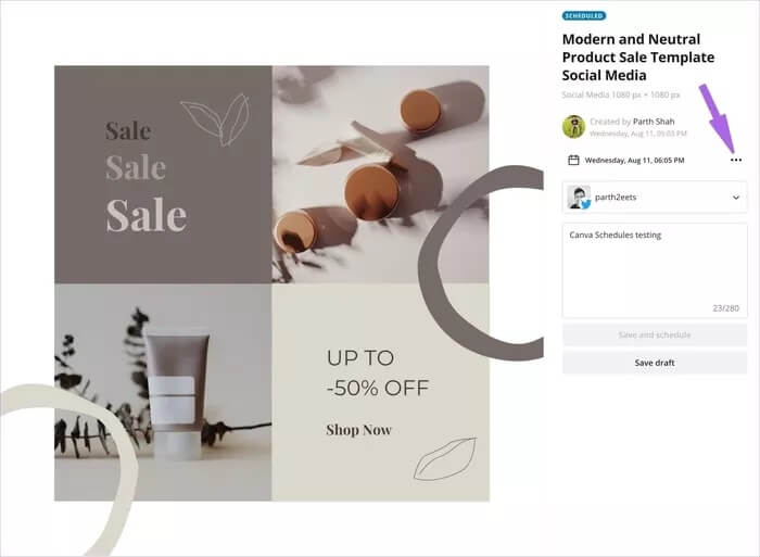 edit-scheduled-posts-in-canva_935adec67b324b146ff212ec4c69054f كيفية جدولة منشورات وسائل التواصل الاجتماعي في Canva