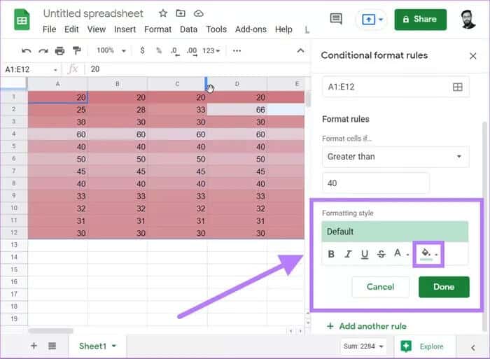 formatting-style-heat-map-google-sheets_935adec67b324b146ff212ec4c69054f كيفية إنشاء خريطة حرارية في جداول بيانات Google