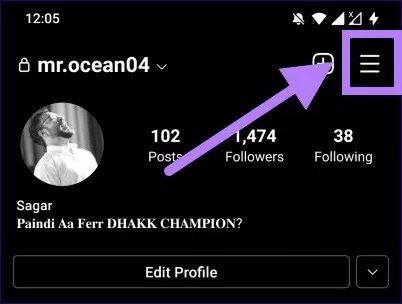 instagram-menu_4d470f76dc99e18ad75087b1b8410ea9 كيفية إصلاح عدم ظهور الملف الشخصي على Instagram
