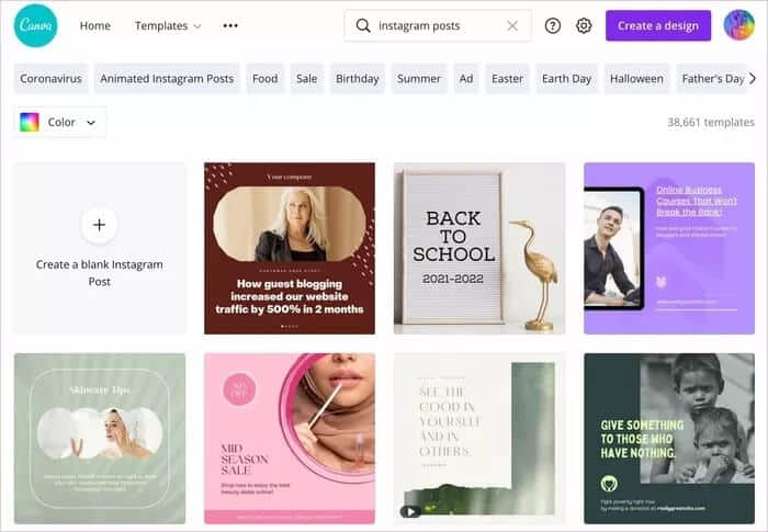 instagram-posts-in-canva_935adec67b324b146ff212ec4c69054f كيفية إنشاء منشورات Instagram مذهلة باستخدام Canva