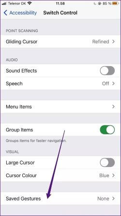 ios-switch-control-saved-gestures_935adec67b324b146ff212ec4c69054f ما هو التحكم بالتبديل على iPhone وكيفية استخدامه