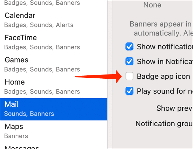 كيفية إخفاء شارات الإشعارات الحمراء على Mac - %categories