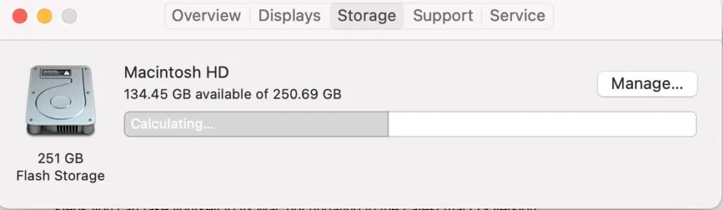 navigate-to-storage-1024x298-1 إصلاح تحديث برنامج الـ Mac عالق في التثبيت