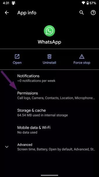 permission-menu_7c4a12eb7455b3a1ce1ef1cadcf29289 أفضل 8 طرق لإصلاح مشكلات عدم تنزيل WhatsApp لملفات PDF