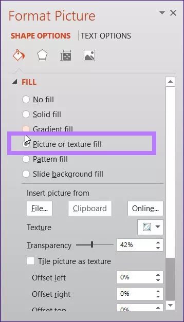 picture-fill_4d470f76dc99e18ad75087b1b8410ea9 كيفية إنشاء تأثير الشفافية للصور في MS PowerPoint