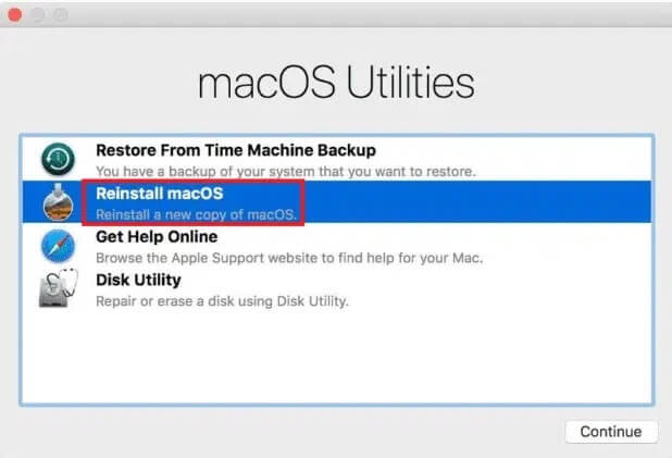 reinstall-macOS-2 إصلاح تحديث برنامج الـ Mac عالق في التثبيت