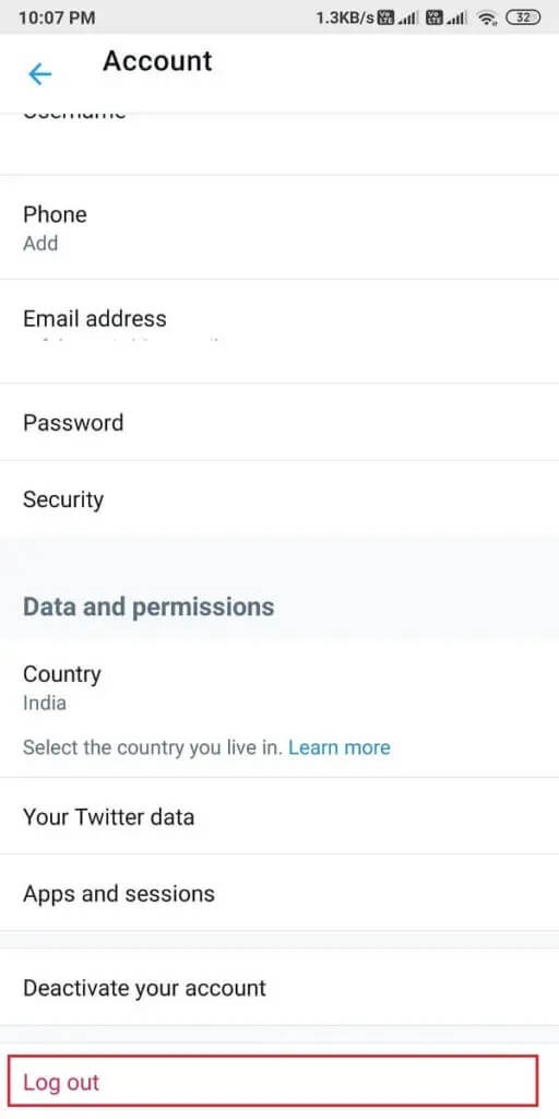 scroll-down-and-tap-on-log-out.-512x1024-1 كيفية إصلاح عدم عمل إشعارات Twitter