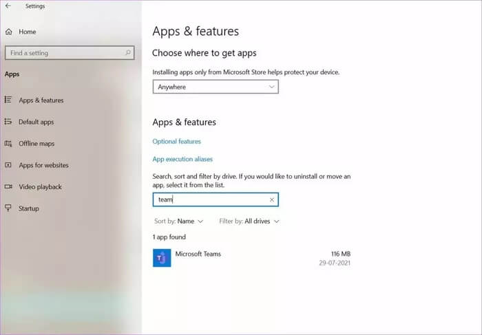 search-for-microsoft-teams_2021-08-06-120437_935adec67b324b146ff212ec4c69054f أفضل 7 طرق لإصلاح خطأ تسجيل الدخول إلى Microsoft Teams